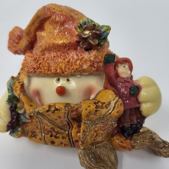 Snowman Winter Holiday Candle Topper Decor - Picture 3 of 9